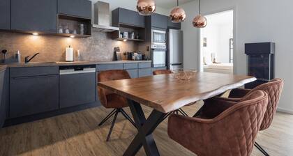 Park - Apartment 12 im Marinapark Scharmützelsee, Sauna, Whirlpool, E - Kamin, 4 Pers., 80 m²