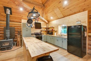 Fridge, microwave, stovetop, coffee/tea maker - Secluded Greenville Cabin: Walk to Moosehead Lake! (Greenville)