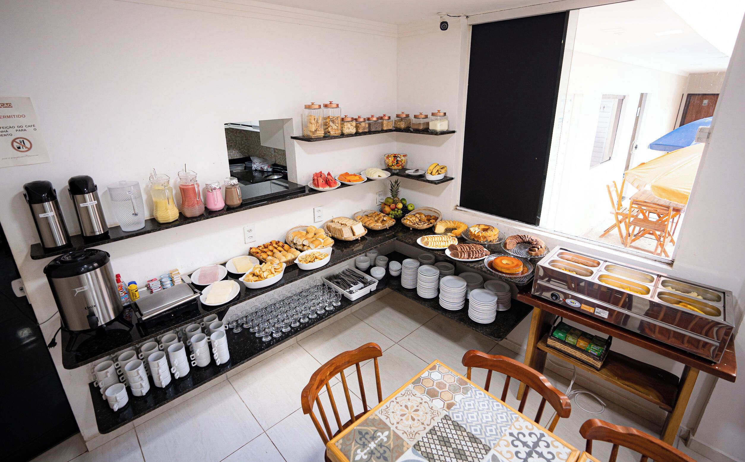 Free daily buffet breakfast