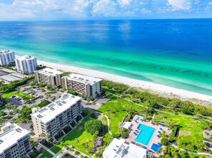 Aerial view - Full Beach View 2 Bedroom Condo (Longboat Key)