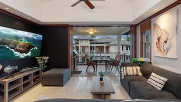 Condo | Living area | 65-inch Smart TV with satellite channels, Netflix, streaming services