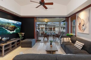 Condo | Living area | 65-inch Smart TV with satellite channels, Netflix, streaming services