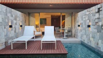 Quarto casal luxo | Terraço/pátio