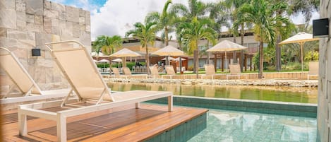 Luxury Double Room | Pool | Outdoor pool, pool umbrellas, pool loungers
