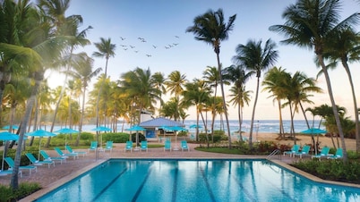 Sunny Condo, and Pool Opens to Beach Beyond