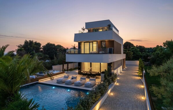 A heated pool