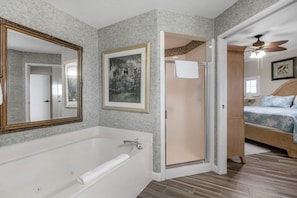 Douche, serviettes fournies