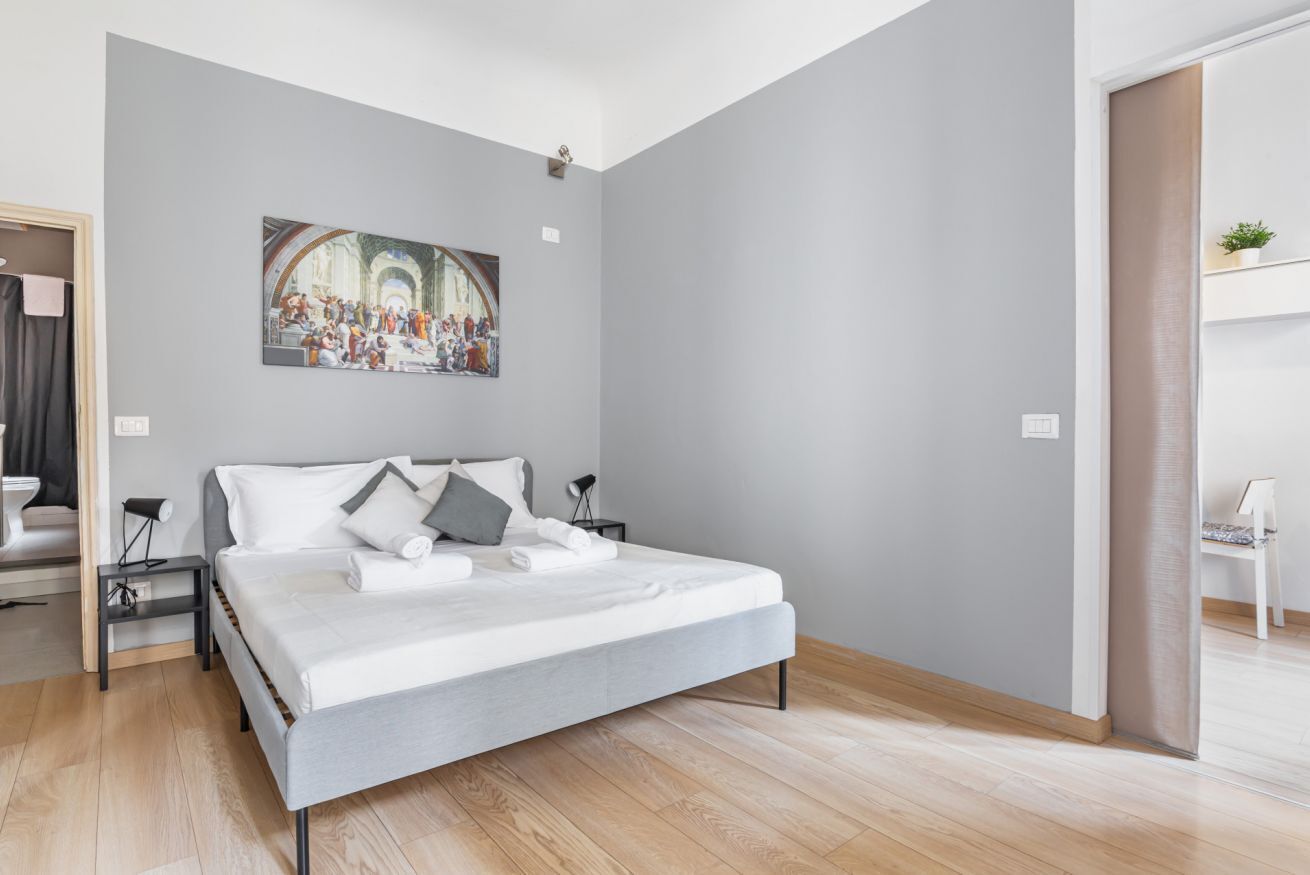1 dormitorio, tabla de planchar con plancha, Internet y ropa de cama