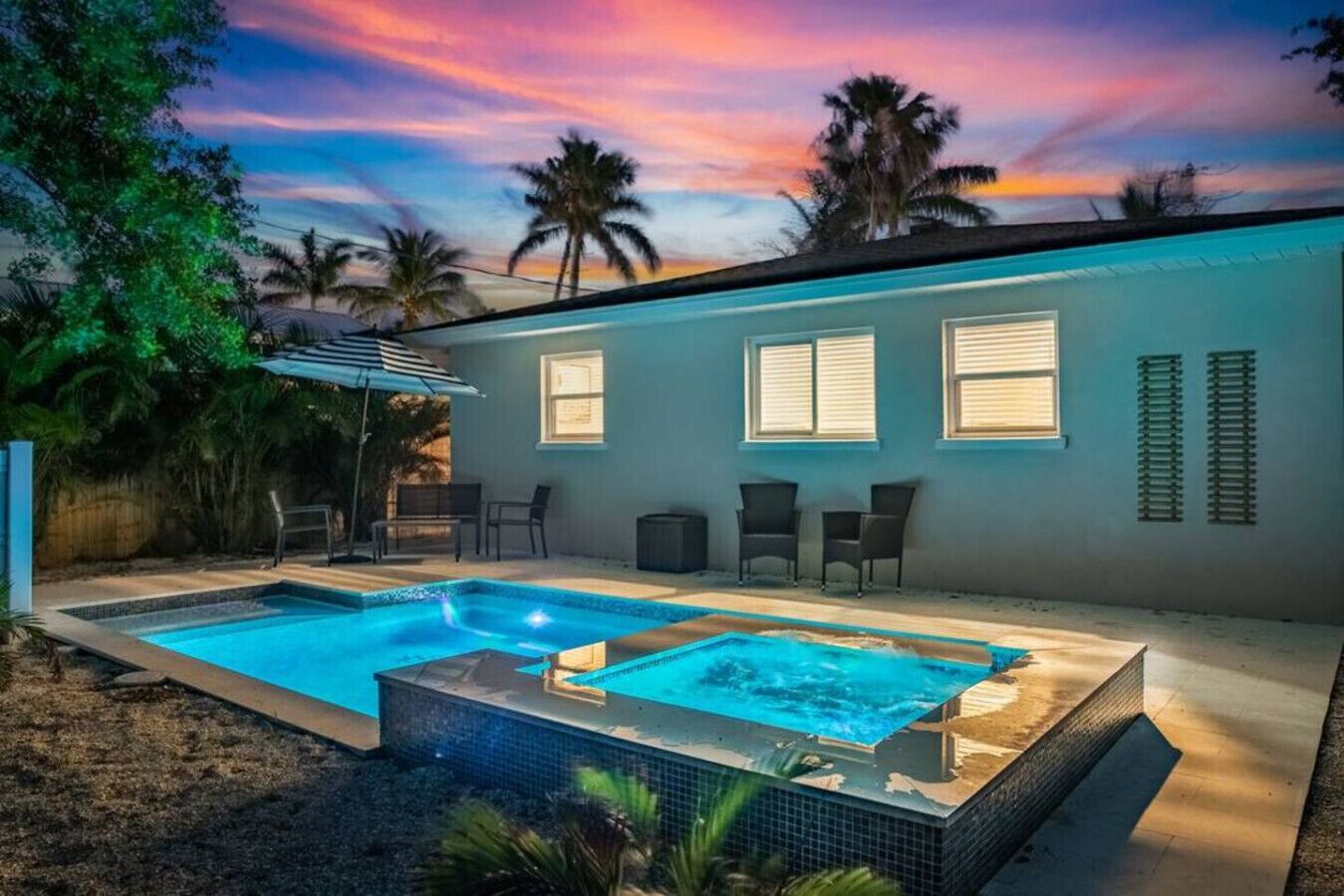 A heated pool