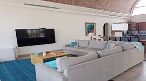 Family House, 3 Bedrooms, Ocean View, Sea Facing | Living area - Casa las Brisas by Kivoya (Puerto Peñasco)