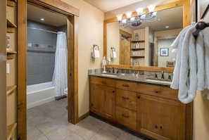 Bathtub, hair dryer