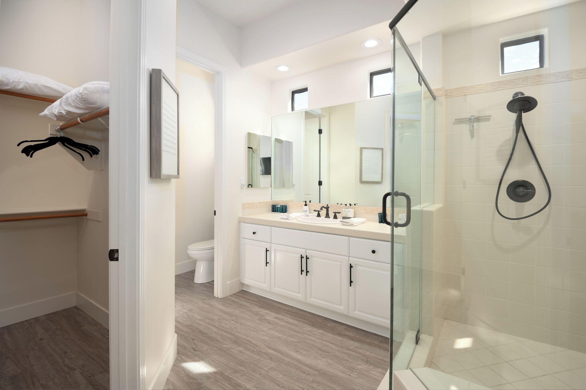 House | Bathroom | Designer toiletries, hair dryer, towels, soap