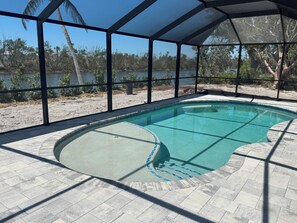 Una piscina riscaldata