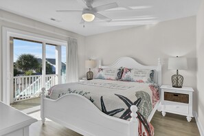 5 bedrooms, desk, iron/ironing board, travel crib - Ocean View Escape: Heated Pool, Putting Green, Fire Pit, Steps to Beach (North Topsail Beach)