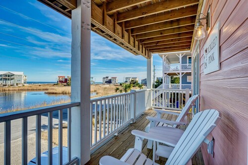 Ocean View Retreat:  Just Steps to the Beach with Fire Pit & Putting Green