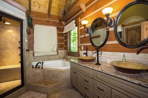 Bathtub, hair dryer, towels