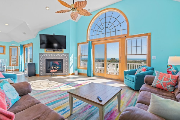 Smart TV, fireplace, video games, table tennis