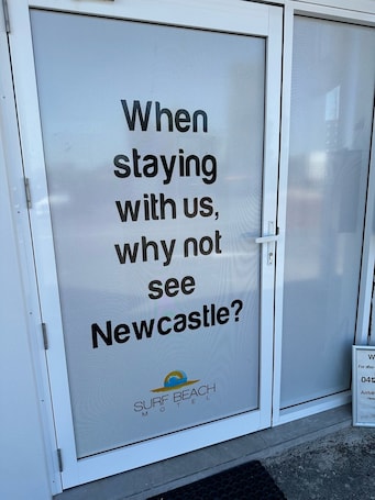 Reception. Surf Beach Motel Newcastle