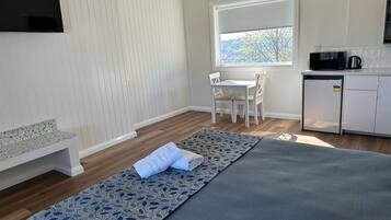 1 bedroom, blackout curtains, iron/ironing board, free WiFi