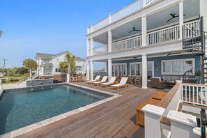 Outdoor pool - Heated Oceanfront Pool | Outdoor Kitchen + Firepit (Folly Beach)