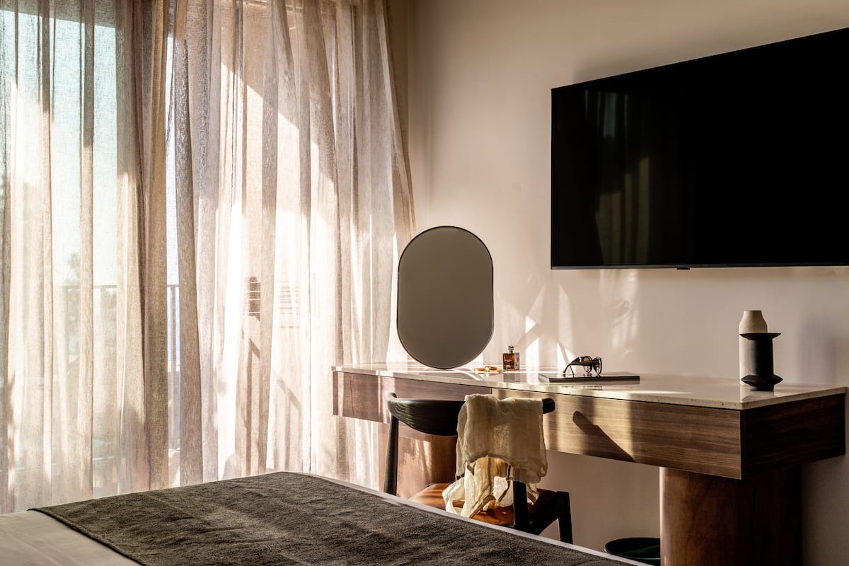 1 slaapkamer, luxe beddengoed, een kluis op de kamer