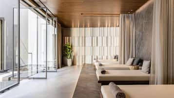 Sauna, bain Ă remous, hammam, massages aux pierres chaudes