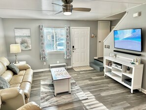 Smart TV, DVD player, books