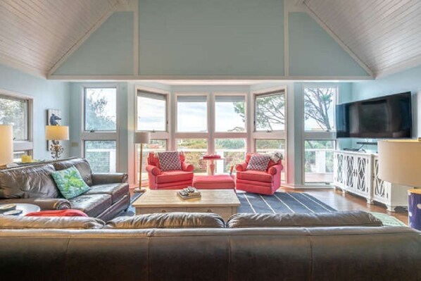 Smart TV, foosball, books