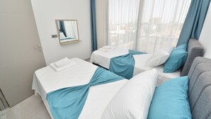 2 bilik tidur, peralatan tempat tidur premium, tilam berlapik 