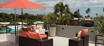 Luxury home with private pool steps from Black Eagle Beach