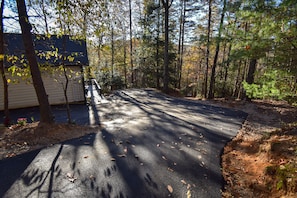 Surrounded by a dense forest, this secluded house offers a serene retreat.