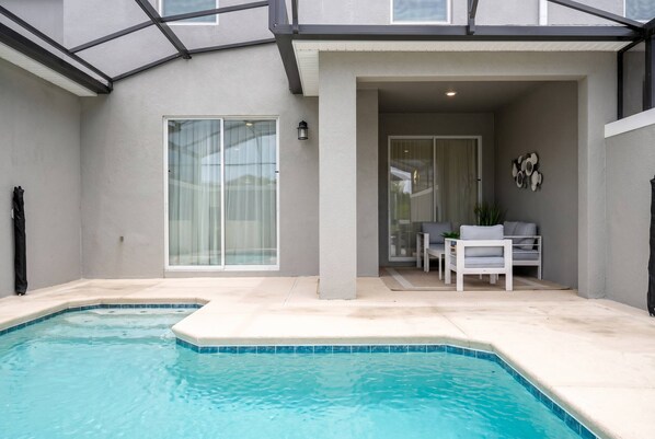 A heated pool