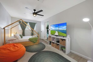 4 bedrooms, iron/ironing board, travel crib, WiFi