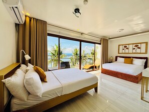 Deluxe-Studiosuite, Meerblick | Hochwertige Bettwaren, Zimmersafe, Verdunkelungsvorhänge