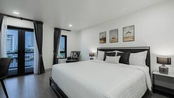Deluxe Double Room | Premium bedding, pillow-top beds, desk, laptop workspace