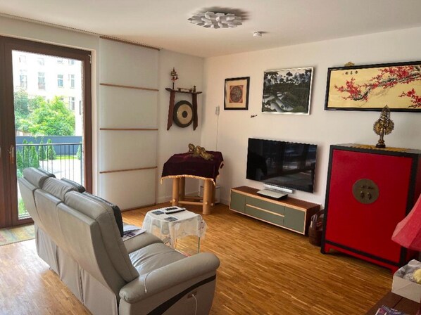 Apartment, 2 Queen-Betten | Wohnbereich