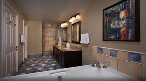 Douche, sèche-cheveux, bidet, serviettes fournies