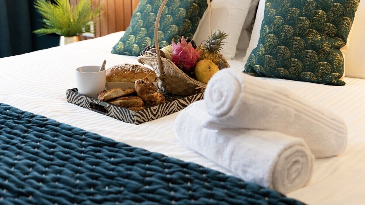 double room, private bathroom (palmier) | 1 bedroom, desk, blackout curtains, soundproofing