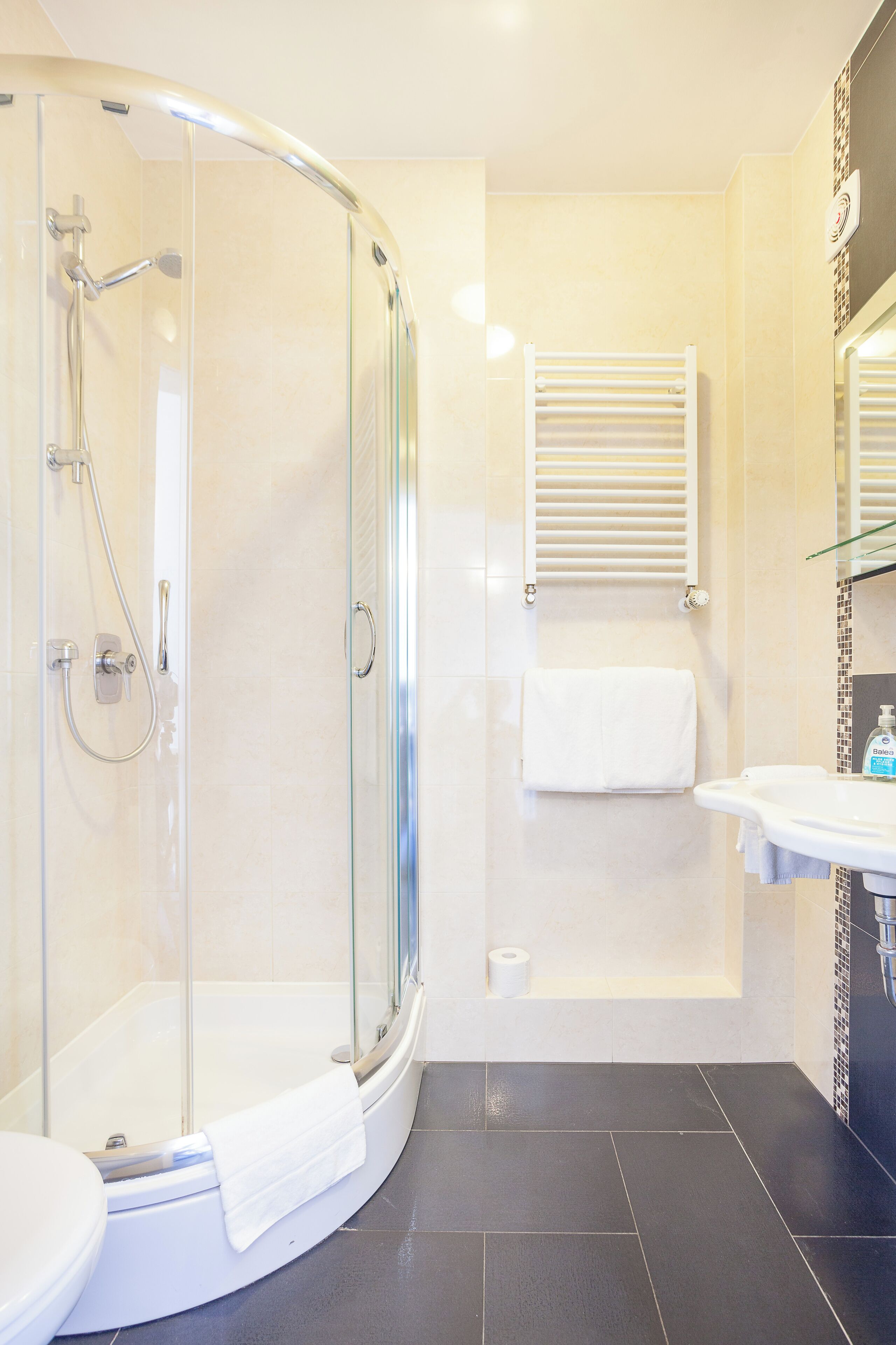 double room | bathroom shower