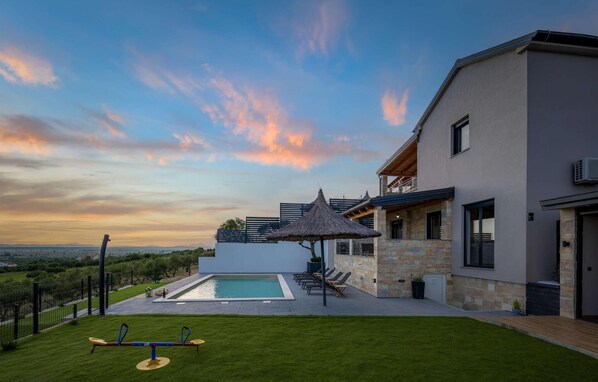 A heated pool