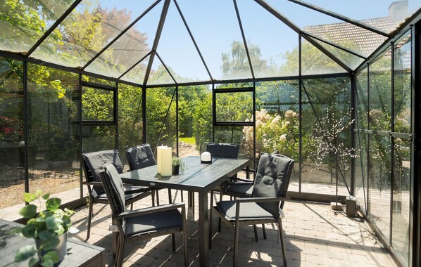Outdoor dining - Awesome home in Haslev with kitchen (Haslev)
