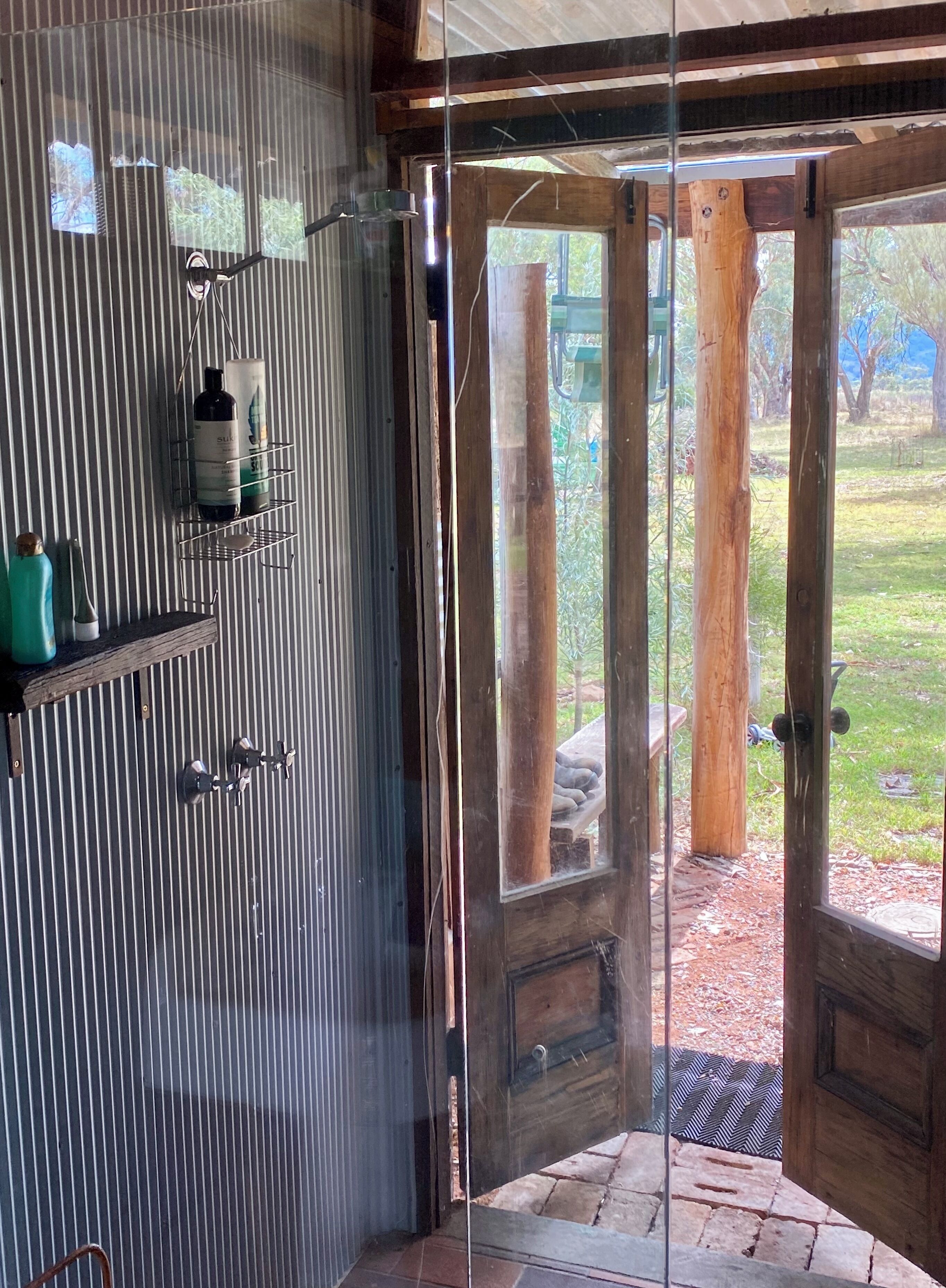 Ferienhaus, 2 Schlafzimmer, Kamin, Talblick | Badezimmer | Dusche