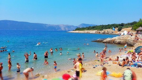 Beach nearby, sun-loungers