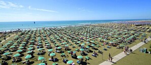 Appartement, 2 slaapkamers, patio, uitzicht op tuin | Strand