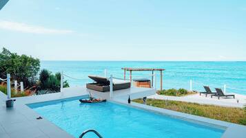 Vila superluxo, 1 quarto, piscina particular, de frente para o oceano | 1 quarto, roupas de cama premium, frigobar (abastecido com itens grátis)