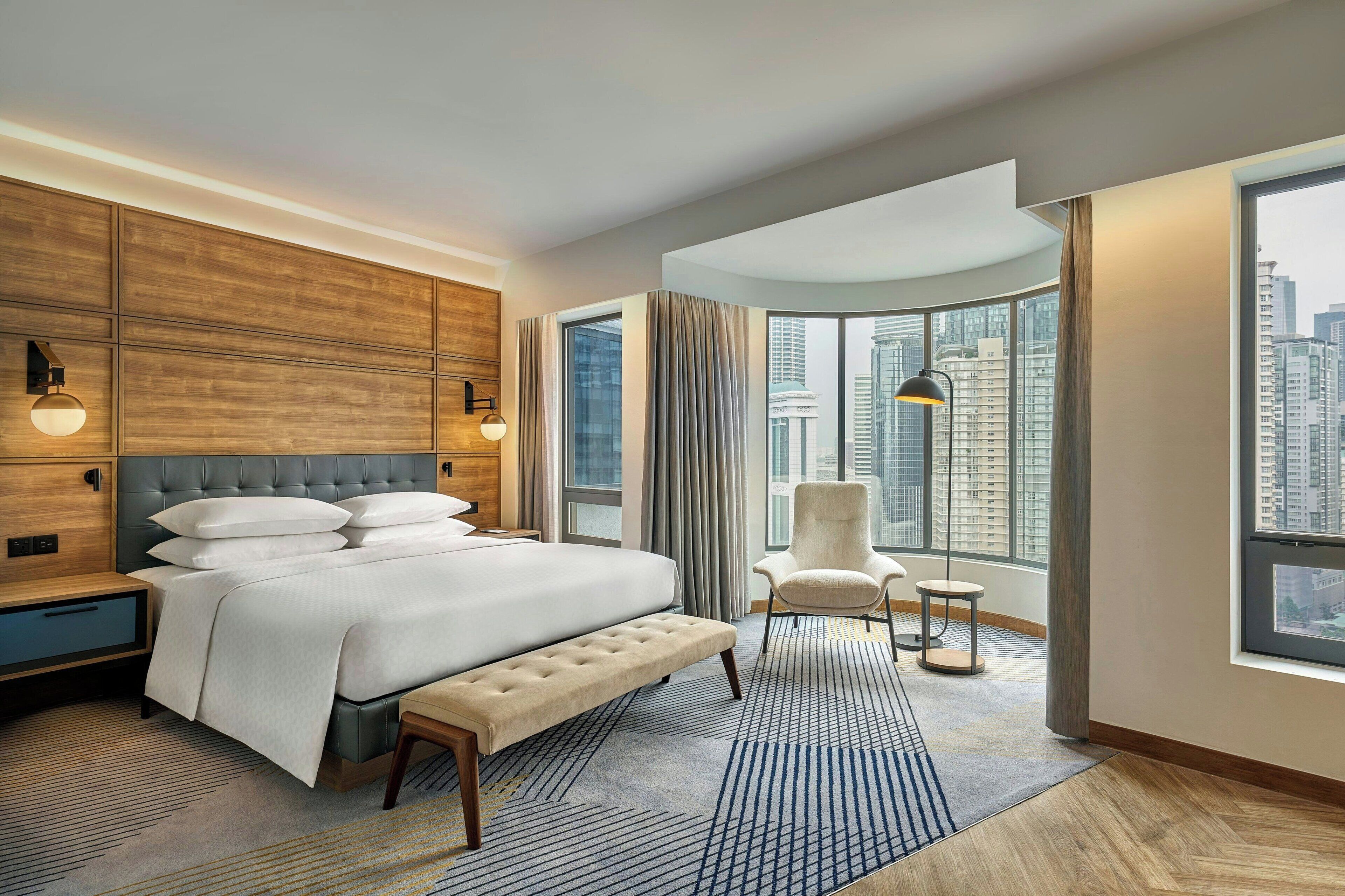 In-room safe, desk, laptop workspace, blackout curtains