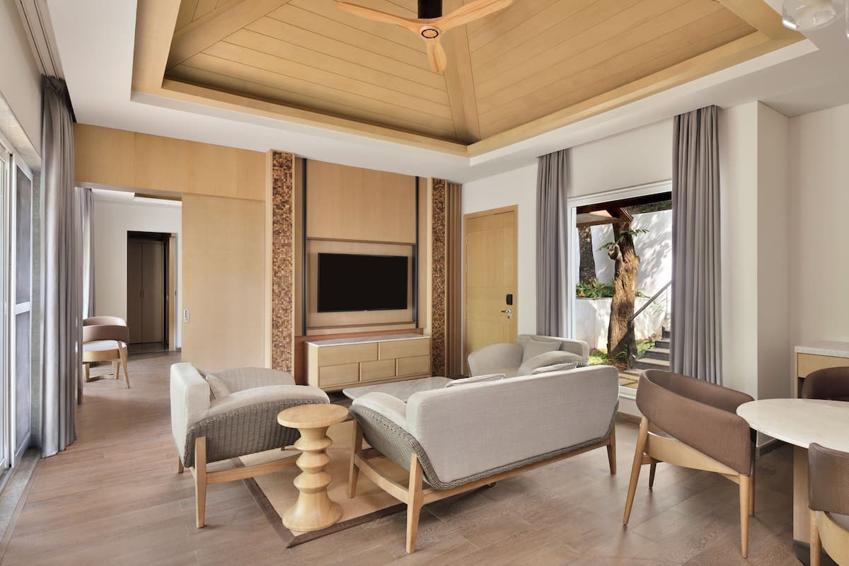 Villa familiare, 2 camere da letto, non fumatori, balcone (View) | Soggiorno | TV LCD