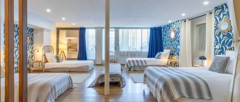 5 chambres, fer et planche à repasser, lit parapluie, Wi-Fi gratuit