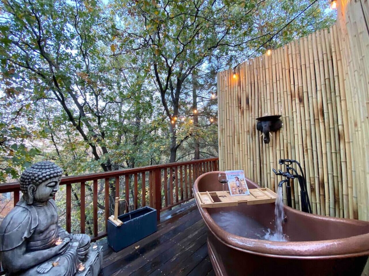 Zen Lodge Big Bear-the only outdoor bathtub  in BB