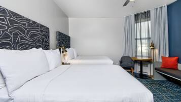 Executive-rum - 2 dubbelsängar | 1 sovrum, egyptiska bomullslakan och sängtillbehör av högsta kvalitet